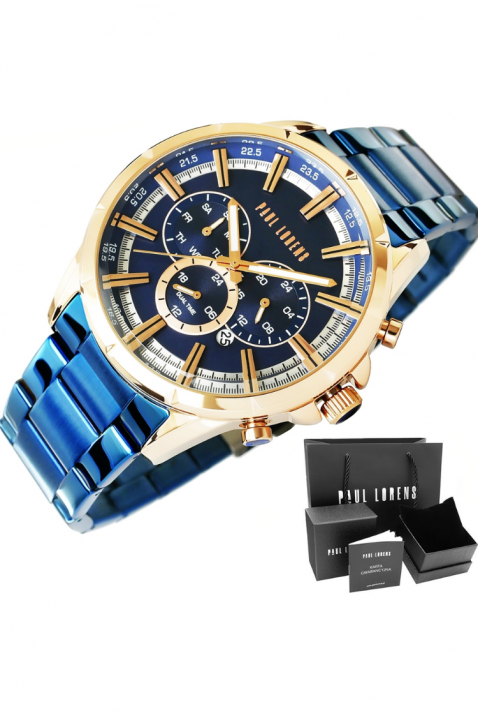 Zegarek męski Paul Lorens PL13605B-6F3, Kolor : chabrowy, IVET.PL - Modna odzież