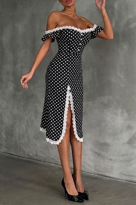 Sukienka MALDENZA, Kolor : czarny z białym, IVET.PL - Modna odzież