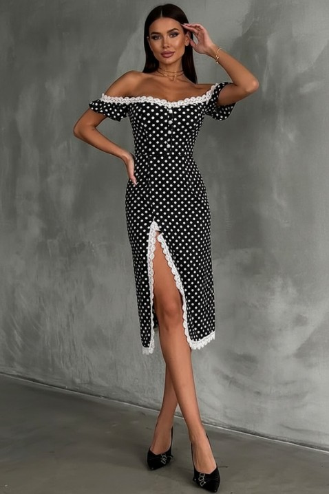 Sukienka MALDENZA, Kolor : czarny z białym, IVET.PL - Modna odzież