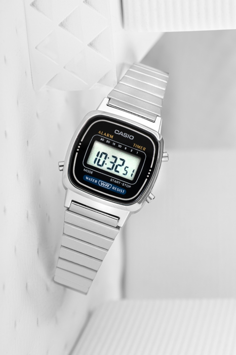 Zegarek damski CASIO LA670WD-1DF, Kolor : srebrny, IVET.PL - Modna odzież