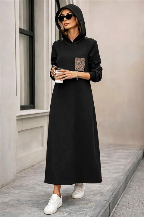 Sukienka ASEMDOLA, Kolor : czarny, IVET.PL - Modna odzież