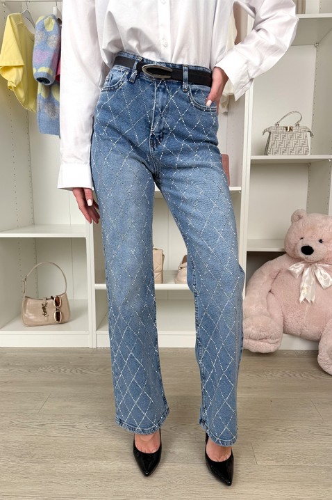 Jeansy TEDONSA, Kolor : denim, IVET.PL - Modna odzież