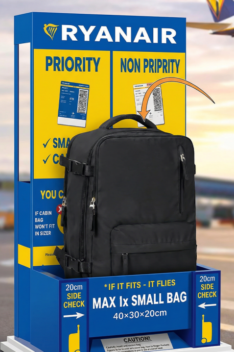 Plecak kabinowy ROLNEZA BLACK, Kolor : czarny, IVET.PL - Modna odzież