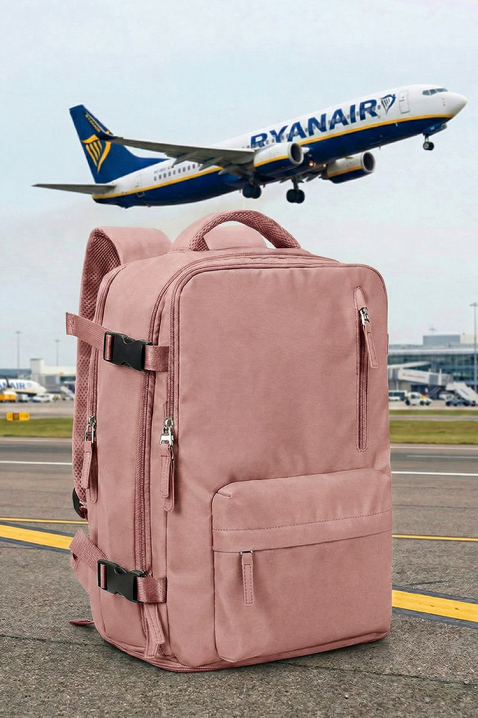 Plecak kabinowy RAYANAIR ROLNEZA PUDRA, Kolor : pudrowy róż, IVET.PL - Modna odzież