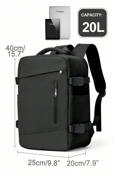 Plecak podróżny RAYANAIR WINZONA BLACK, Kolor : czarny, IVET.PL - Modna odzież