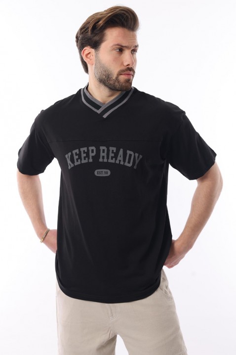 Koszulka FELONZO BLACK, Kolor : czarny, IVET.PL - Modna odzież