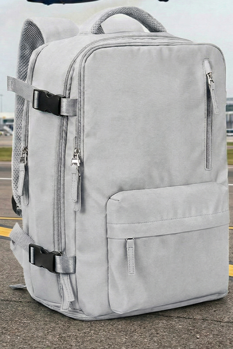 Plecak kabinowy ROLNEZA GREY – zgodny z wymogami Ryanair/Wizz Air, Kolor : szary, IVET.PL - Modna odzież