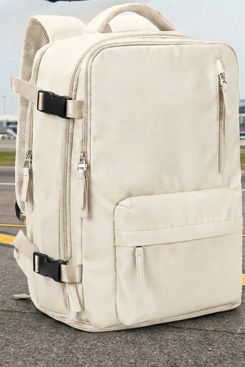 Plecak kabinowy ROLNEZA ECRU – zgodny z wymogami Ryanair/Wizz Air, Kolor : ecru, IVET.PL - Modna odzież