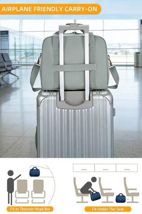 Torba podróżna WINDINZA MINT – zgodna z wymaganiami Ryanair/Wizz Air, Kolor : miętowy, IVET.PL - Modna odzież