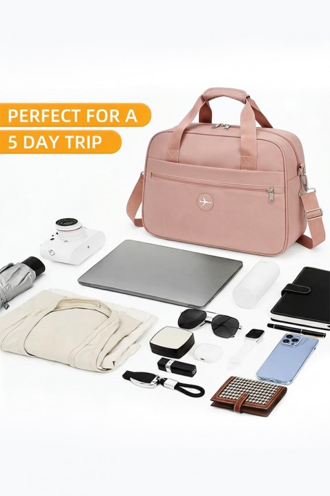 Torba podróżna WINDINZA PUDRA – zgodna z wymaganiami Ryanair/Wizz Air, Kolor : pudrowy róż, IVET.PL - Modna odzież