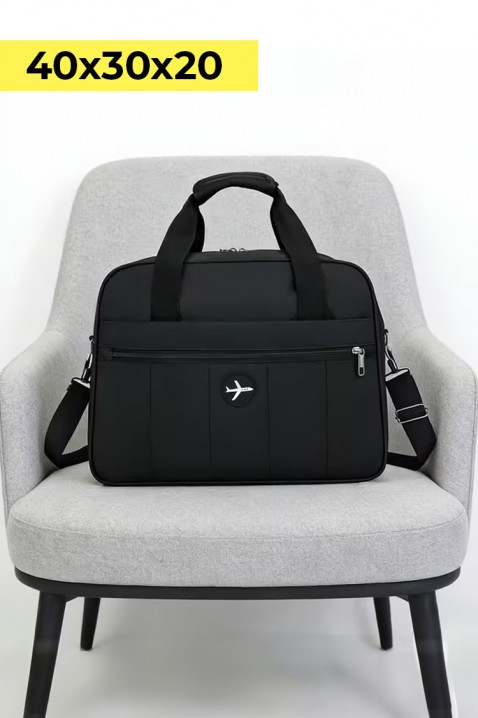 Torba podróżna WINDINZA BLACK – zgodna z wymaganiami Ryanair/Wizz Air, Kolor : czarny, IVET.PL - Modna odzież