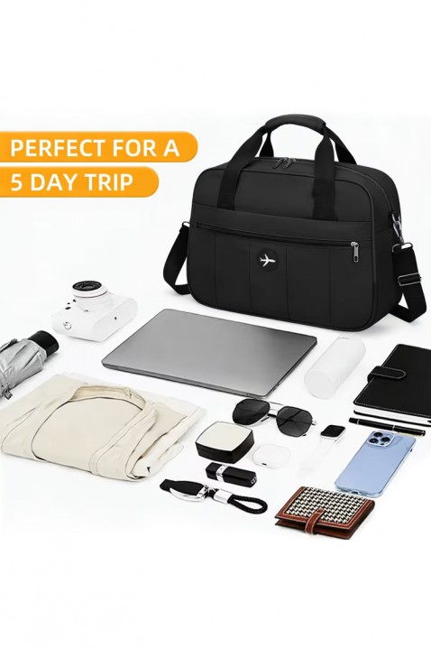 Torba podróżna WINDINZA BLACK – zgodna z wymaganiami Ryanair/Wizz Air, Kolor : czarny, IVET.PL - Modna odzież