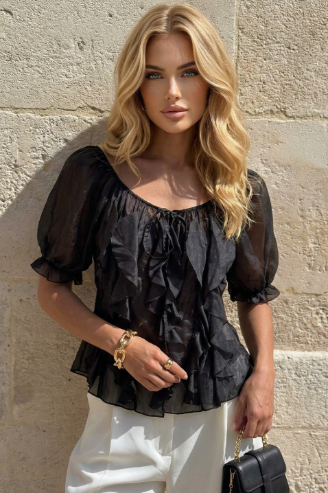 Top TAROLIA BLACK, Kolor : czarny, IVET.PL - Modna odzież