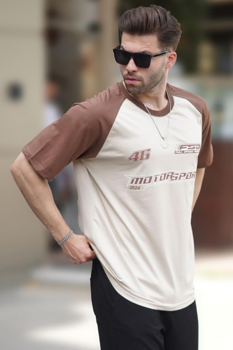 Koszulka RELONDO BROWN, Kolor : brązowy, IVET.PL - Modna odzież