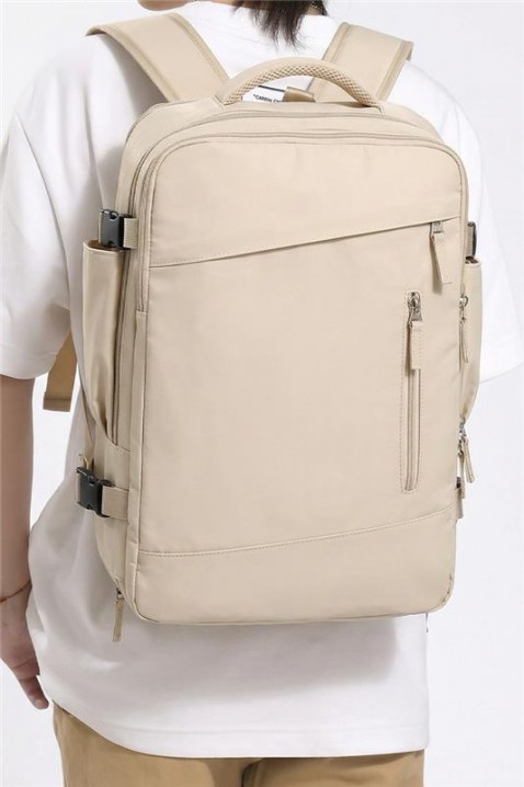 Plecak podróżny WINZONA ECRU – zgodny z wymogami Ryanair/Wizz Air, Kolor : ecru, IVET.PL - Modna odzież