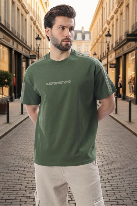 Koszulka CHARLONZO KHAKI, Kolor : khaki, IVET.PL - Modna odzież