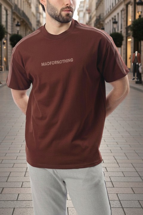 Koszulka CHARLONZO BROWN, Kolor : brązowy, IVET.PL - Modna odzież