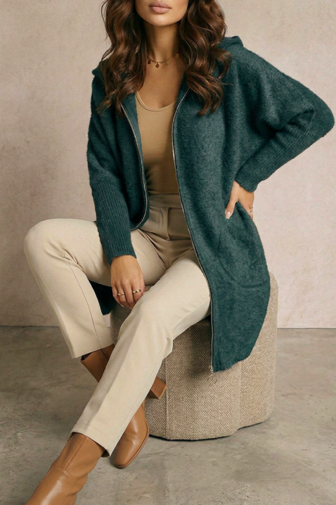 Narzutka ERNIOFA PETROL, Kolor : petrol, IVET.PL - Modna odzież