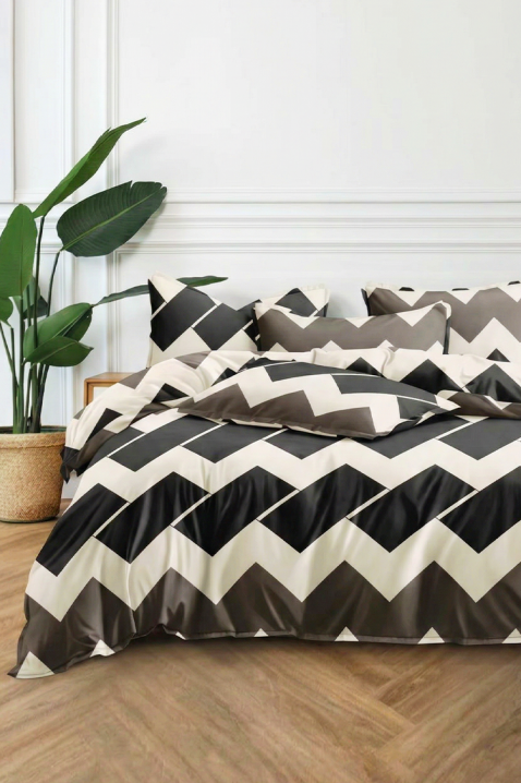 Komplet pościeli FIONELSY 160x200 cm, bawełniany, 3 - elementowy, Kolor : wielokolorowy, IVET.PL - Modna odzież