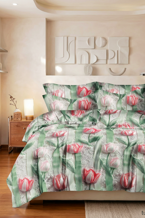 Komplet pościeli GRONELJY 160x200 cm, bawełniany, 3 - elementowy, Kolor : wielokolorowy, IVET.PL - Modna odzież