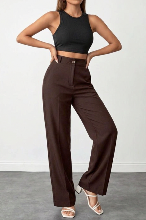 Spodnie NIVOLZA, Kolor : brązowy, IVET.PL - Modna odzież