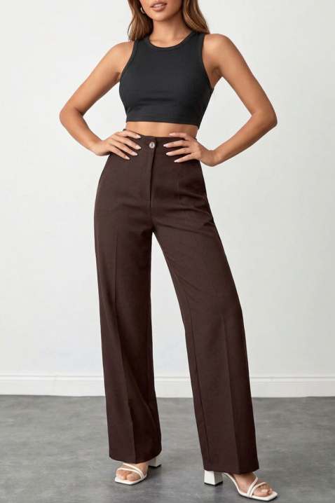 Spodnie NIVOLZA, Kolor : brązowy, IVET.PL - Modna odzież