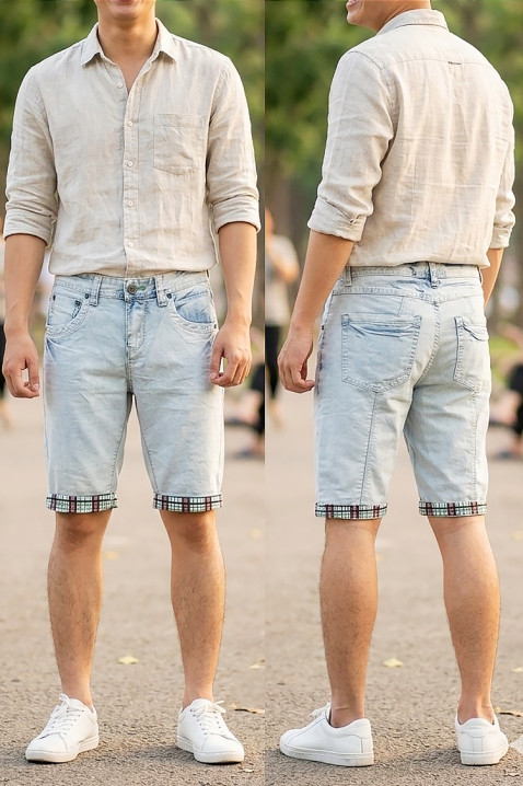 Szorty LORZENO, Kolor : błękitny, IVET.PL - Modna odzież