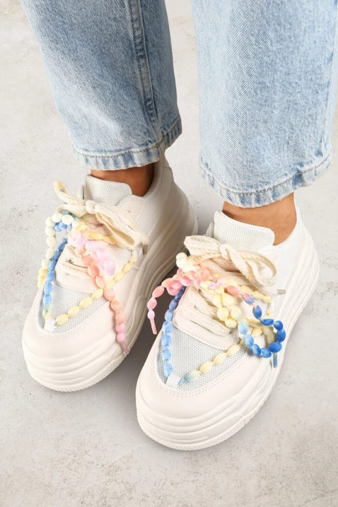 Sneakersy MOLENZA ECRU, Kolor : ecru, IVET.PL - Modna odzież