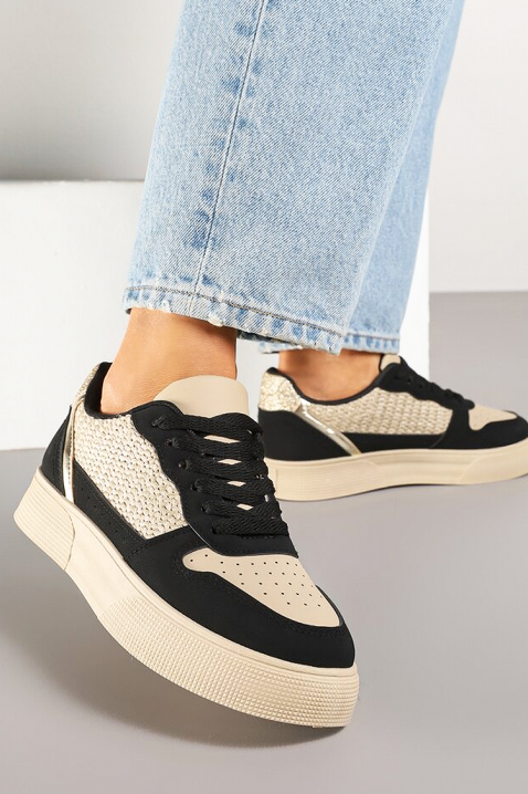 Trampki SELONZA, Kolor : bezowy z czarnym, IVET.PL - Modna odzież