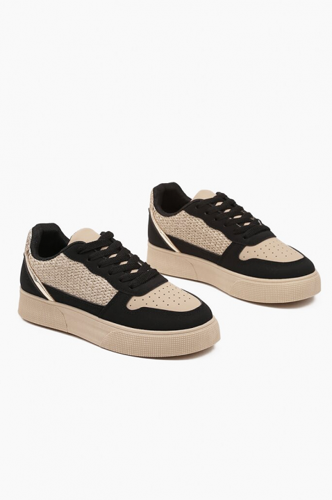 Trampki SELONZA, Kolor : bezowy z czarnym, IVET.PL - Modna odzież