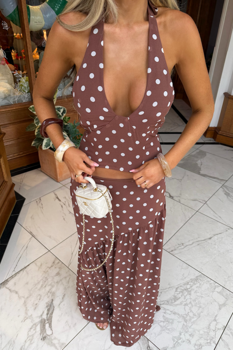 Komplet ELEONOZA, Kolor : brązowy, IVET.PL - Modna odzież