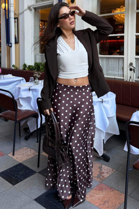 Spódnica MOLARZA BROWN, Kolor : brązowy, IVET.PL - Modna odzież