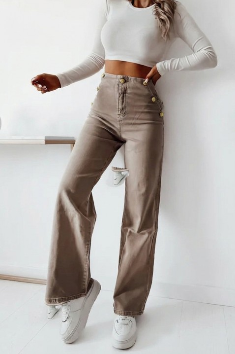 Jeansy DANZILA BROWN, Kolor : brązowy, IVET.PL - Modna odzież