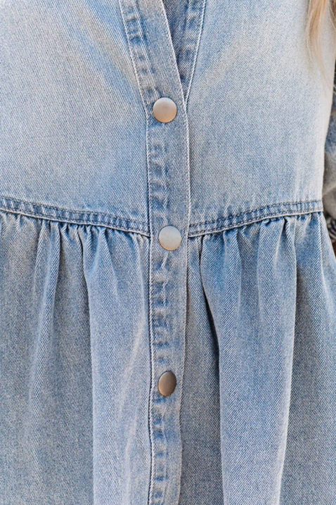 Letnia krótka sukienka jeansowa z guzikami na całej powierzchni OLBIA, Kolor : denim, IVET.PL - Modna odzież