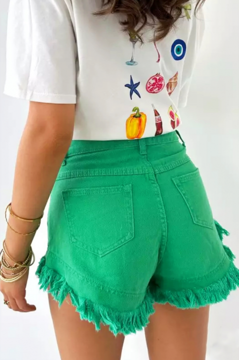 Damskie szorty jeansowe ze świeżym letnim akcentem TIMANA, Kolor : denim, IVET.PL - Modna odzież