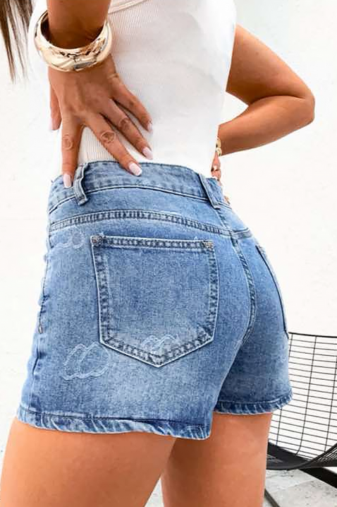 Spódnica-spodnie mini z jeansu z wysokim stanem LOVIREA, Kolor : denim, IVET.PL - Modna odzież