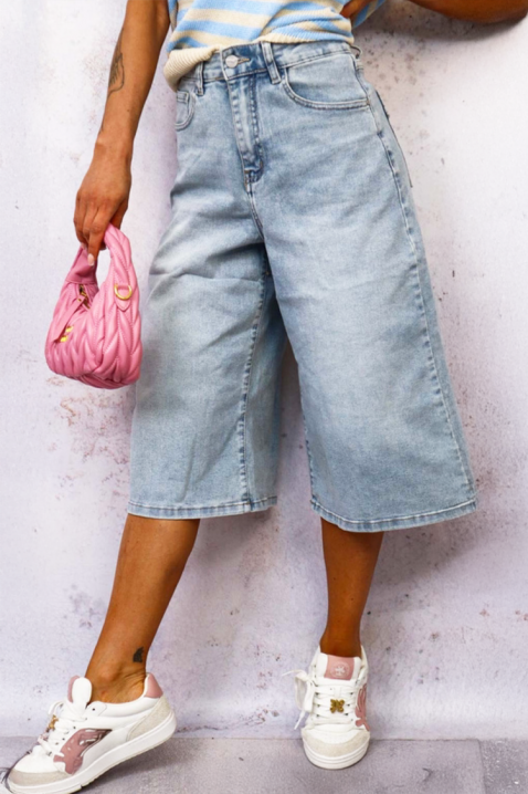 Damskie jeansy z szerokimi nogawkami i luźnym krojem CALYVIA, Kolor : denim, IVET.PL - Modna odzież