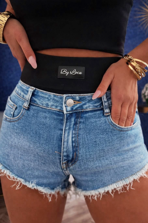 Damskie krótkie jeansy z efektem vintage LEXIE BLUEIVET.PL - Modna odzież
