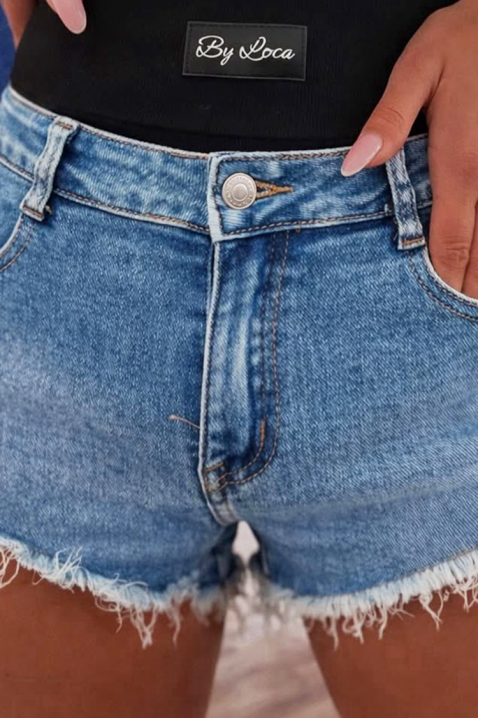 Damskie krótkie jeansy z efektem vintage LEXIE BLUEIVET.PL - Modna odzież