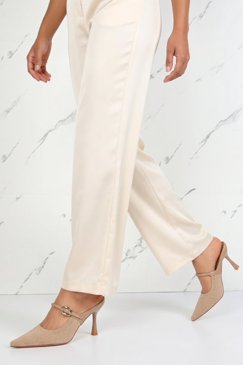 Eleganckie buty damskie z noskiem i obcasem w szpic VITARITA BEIGE, Kolor :  beżowy, IVET.PL - Modna odzież