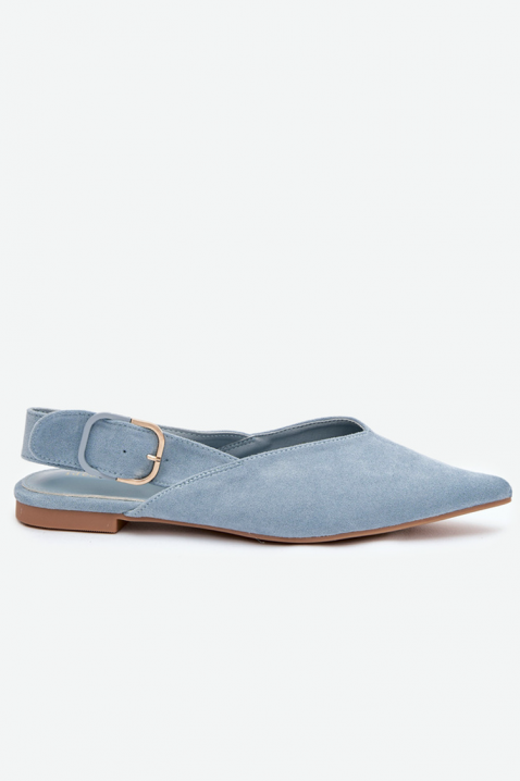 Eleganckie buty damskie z noskiem w szpic ALEDINA BLUE, Kolor : chabrowy, IVET.PL - Modna odzież