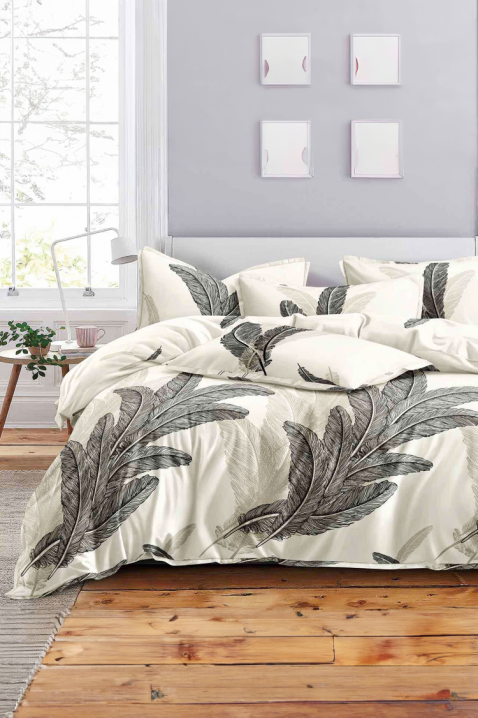Stylowy, czteroczęściowy zestaw sypialniany z artystycznym wzorem ZARDENA 200x220 cm, Kolor : wielokolorowy, IVET.PL - Modna odzież