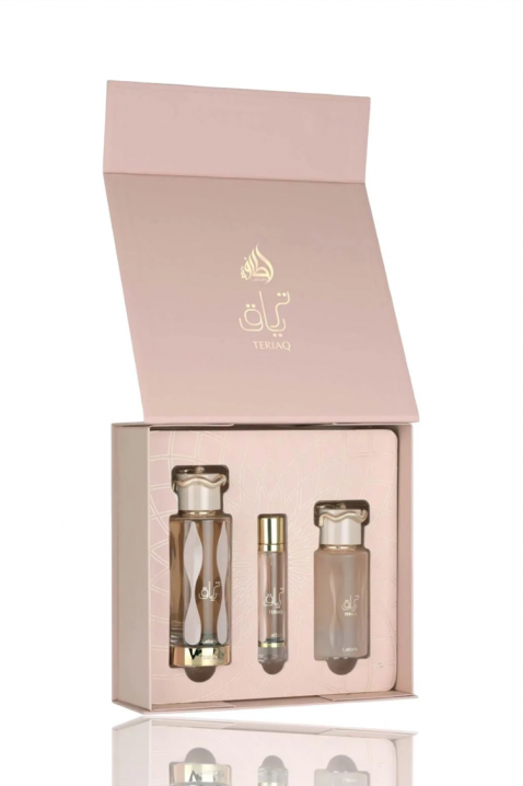 Zestaw unisex Lattafa Teriaq Edp 100 ml + Edp 12 ml + Mgiełka do włosów 50 mlIVET.PL - Modna odzież