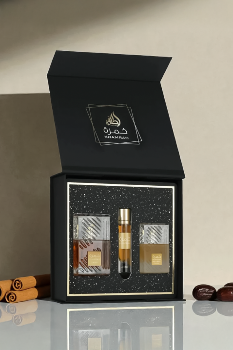 Zestaw unisex arabski Lattafa Khamrah Edp 100 ml + Edp 12 ml + Mgiełka do włosów 50 mlIVET.PL - Modna odzież