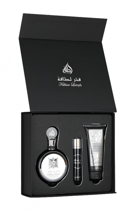 Zestaw arabski męski Lattafa Fakhar Men Edp 100 ml + Edp 12 ml + żel pod prysznic 100 mlIVET.PL - Modna odzież