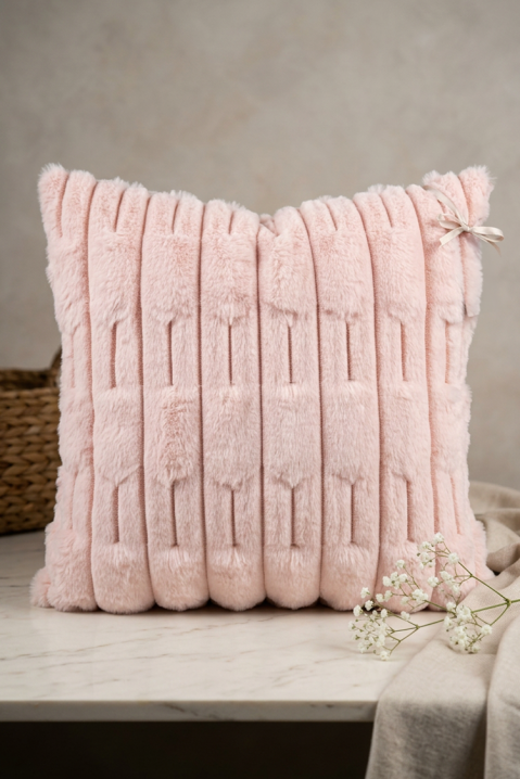 Dekoracyjna poszewka na poduszkę z reliefem MARLENZA PINK 40x40 cm, Kolor : różowy, IVET.PL - Modna odzież