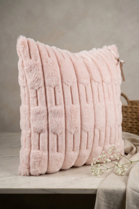 Dekoracyjna poszewka na poduszkę z reliefem MARLENZA PINK 40x40 cm, Kolor : różowy, IVET.PL - Modna odzież