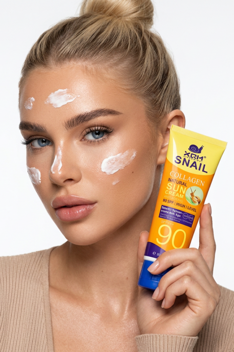 Krem przeciwsłoneczny SPF 90 z kolagenem ślimaka XQM Snail Collagen Natural Suncream 80 mlIVET.PL - Modna odzież