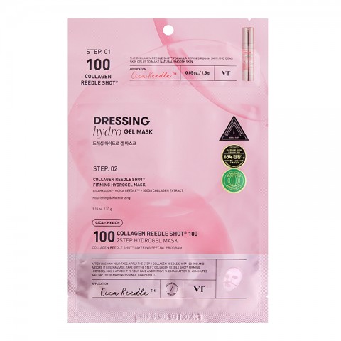 VT COSMETICS COLLAGEN REEDLE SHOT 100 2STEP HYDROGEL MASK 1,5g + 33gIVET.PL - Modna odzież