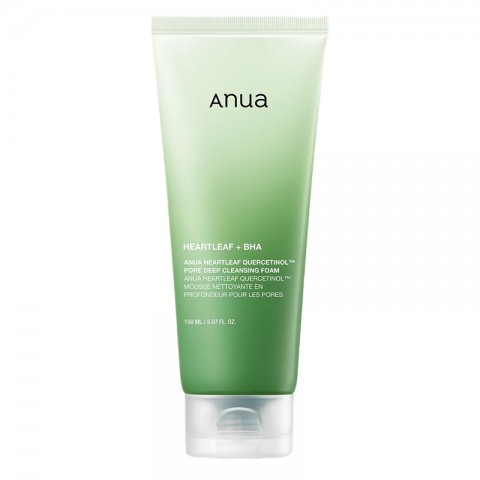 ANUA Heartleaf Quercetinol Pore Deep Cleansing Foam z quercetinolem i liśćmi heartleaf oak 150 mlIVET.PL - Modna odzież